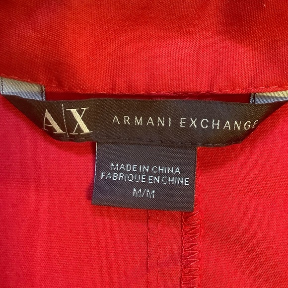 ARMANI EXCHANGE A/X WOMENS ZIP- UP RED JACKET/ Size Medium - Picture 3 of 11